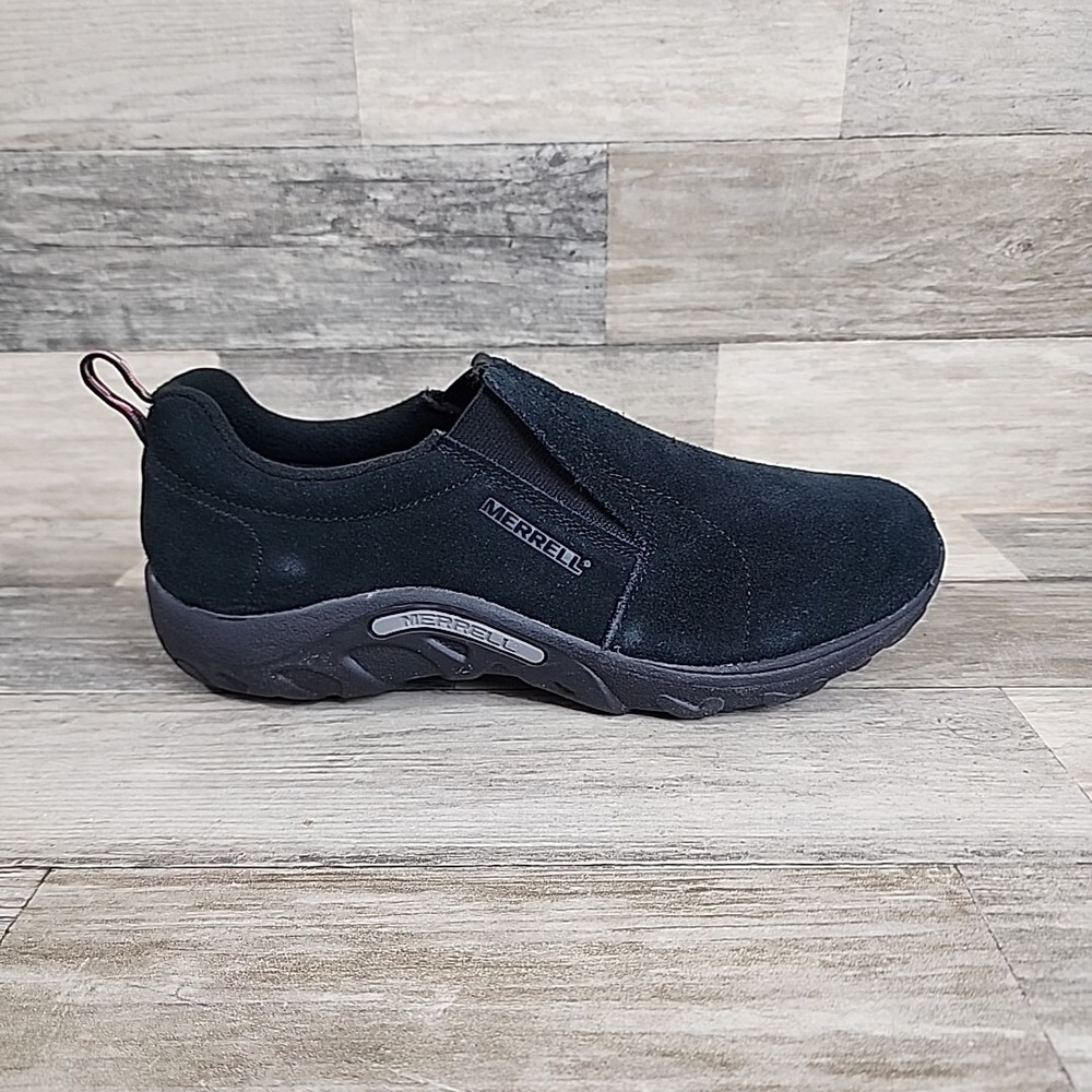 Merrell Kids Jungle Moc Slip On Shoes Sz 7 Black Hiking Trail Casual